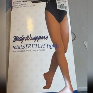 Body Wrappers Total STRETCH Footless Tights - Black C33, M/L 8-14